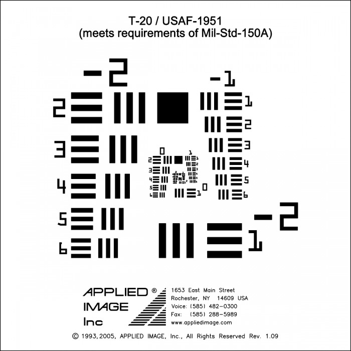Usaf 1951 Test Chart Download