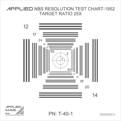 NBS-1952 Resolution Test Chart (T-40)