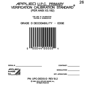grade D decodability edge barcode card