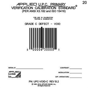 UPC void C grade test card