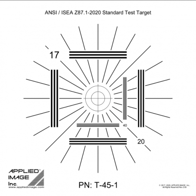 ANSI/ISEA Z87.1-2020 Test Resolution Standard (T-45)